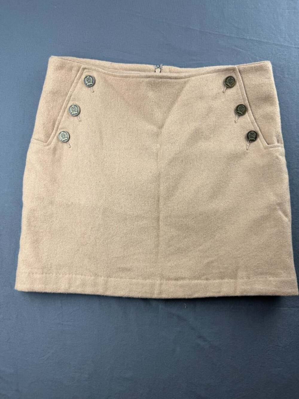 Tommy Hilfiger Wool Blend Mini Skirt Tan
